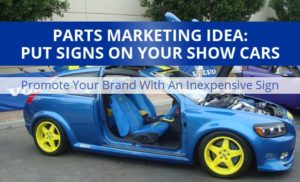 show car signs for marketing